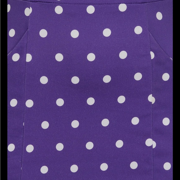 Collectif Mainline Hepburn Pretty Polka Dot Pencil Dress - Picture 5 of 8